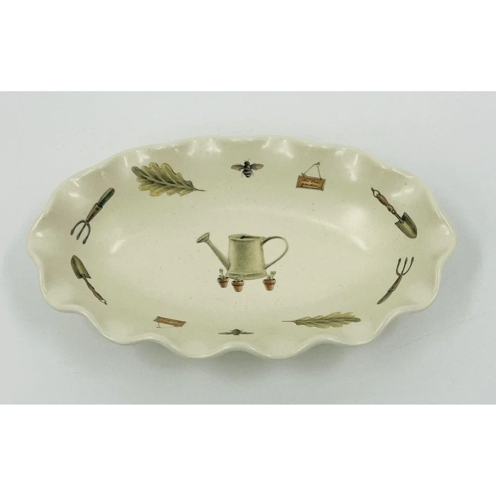 Vintage Pfaltzgraff Naturewood Stoneware Ruffle Edge 9